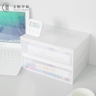 收纳盒桌面抽屉式宿舍学生塑料透明ins书桌多功能创意杂物整理盒