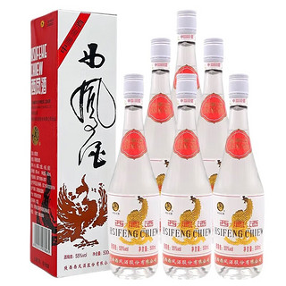 移动端：西凤酒 凤香型 55度 出口型白标 500ml*6瓶