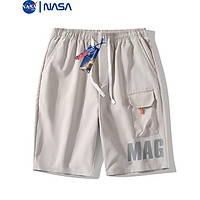 有券的上：NASAMITOO 男士新款工装印花短裤