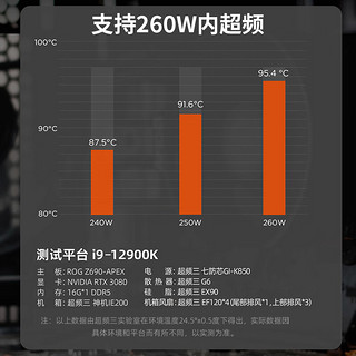 PCCOOLER 超频三 G6 WH CPU风冷散热器（6热管双塔/白色/13cm性能风扇/260W散热/支持1700/AM5）