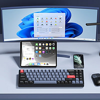 keychron K14Pro 机械键盘 Mac键盘 蓝牙有线键盘 专用办公键盘 72配列热插拔 黑色K14Pro-G3 可插拔 白光茶轴