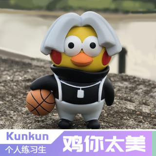 心育 鸡你太美手办摆件恶搞ikun小黑子蔡坤徐坤公仔小玩偶车摆件小玩具