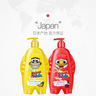日本进口德露宝洗发沐浴二合一500ml * 2支温和儿童保湿 樱桃味500ml * 2支