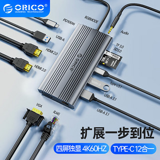 ORICO 奥睿科 XDR-X11 Type-C 十二合一扩展坞