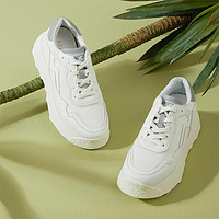 （人气尖货特惠）森达商场同款户外休闲女运动鞋小白鞋 38 米白