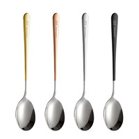 TREEJACK 厨匠 316不锈钢勺子家用韩式食品级餐勺儿童吃饭高颜值长柄小汤匙调羹