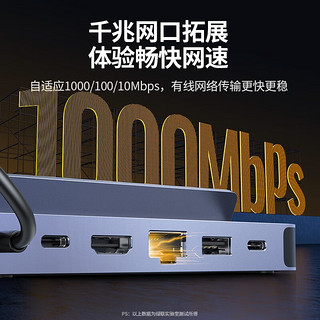 UGREEN 绿联 Type拓展坞适用steamdeck掌机扩展HDMI投屏USB分线器底座多功能网线转接头扩展坞
