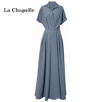PLUS会员：La Chapelle 女士缎法式衬衫连衣裙 390846633453