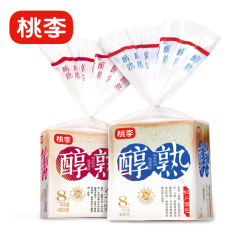 桃李 全麦醇熟切片面包 400g*2袋