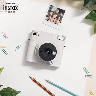 富士（FUJIFILM）拍立得SQ1方形相机instax一次成像创意生日礼物立拍立得 云母白 官方标配