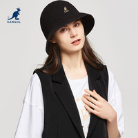 kangol帽子女渔夫帽早秋新款钟型帽帽子男女同款 KO0397BC帽子女秋冬 黑金 M
