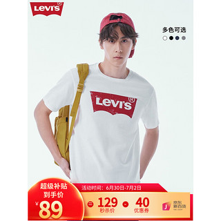 Levi's 李维斯 Logo Tee系列 男女款圆领短袖T恤 17783-0197 白色 L