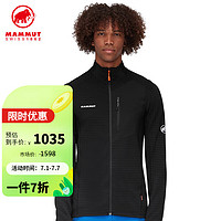 MAMMUT 猛犸象 Taiss 男士轻量速干透气中层衣夹克上衣 1014-04550 黑色 XL