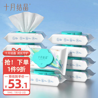 十月结晶 湿厕纸40抽*10包 孕婴可用清洁湿纸巾厕纸湿巾