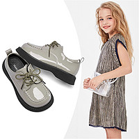 YEARCON 意尔康 中大童儿童春季英伦风小皮鞋女童演出鞋男童时装鞋