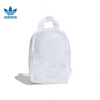 adidas 阿迪达斯 三叶草男包女包2023夏季新款运动休闲双肩包 GN3038 白色/菱形印花 以专柜实物为准