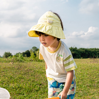 aqpa儿童防晒帽遮阳帽太阳渔夫帽夏季新款男女孩婴儿宝宝帽子网眼 香橙色 均码（帽围52cm） 1-4岁