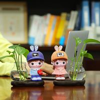 蕊杰 Ruijie创意花瓶客厅插花小摆件水培植物器皿玻璃水养花器办公桌面装饰品