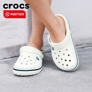 Crocs洞洞鞋男卡骆驰拖鞋女新款白色运动休闲鞋沙滩鞋包头凉鞋潮 39/40 内长25CM 卡骆班-深蓝色