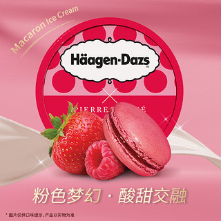 Häagen·Dazs 哈根达斯 草莓覆盆子高定马卡龙冰淇淋 100ml/杯（多口味可选）