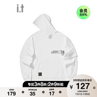 it :CHOCOOLATE男装连帽卫衣冬季宽松假两件叠层3046XWH