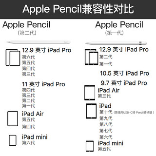 苹果（Apple） Apple Pencil 原装手写笔 苹果平板电脑专用 一代国行 官方标配 含USB-C转接器