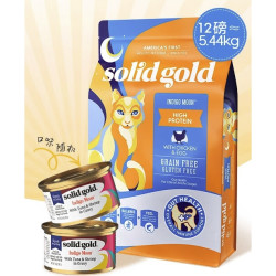 solid gold 素力高 鸡肉蛋粉全阶段猫粮 5.44kg+罐头2罐