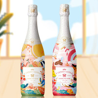起泡酒 方尼堡(FarneiCastl)莫斯卡托经典甜型葡萄酒低醇8度女士气泡酒高颜值750ml 1支经典+1支蜜桃 2支装