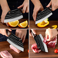 锻打锤纹菜刀家用手工厨师专用不锈钢不生锈切片刀切菜刀