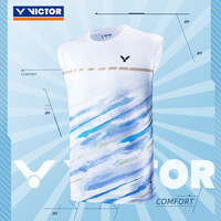 2023夏无袖威克多 VICTOR羽毛球服运动服威克多男款速干T专业大赛服