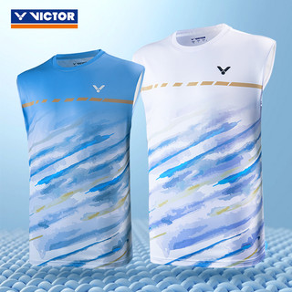 2023夏无袖威克多 VICTOR羽毛球服运动服威克多男款速干T专业大赛服 T-29038 A无袖大赛服 XXL