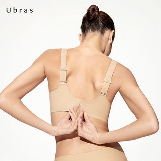 ubras宽肩带一片式大码文胸罩杯内衣无钢圈聚拢上托C-F收副乳女薄