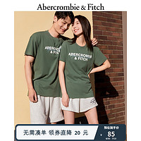 ABERCROMBIE & FITCH男装女装情侣 美式潮流百搭宽松圆领短袖T恤 322947-1 绿色 M (180/100A)