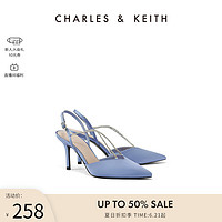 CHARLES & KEITH CHARLES＆KEITH新款CK1-60280280-B女士通勤半宝石链条高跟凉鞋