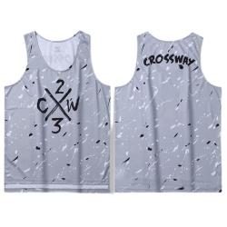 CROSSWAY 克洛斯威 运动篮球服上衣 浅灰色