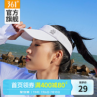 361° 361运动空顶帽男女同款2022年夏季新款防晒帽子网球遮阳帽鸭舌帽