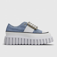 Roger Vivier 罗杰维维亚 Viv'Go系列 女士低帮休闲鞋 RVW64636320SEO 蓝色/白色 38.5