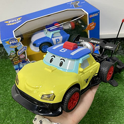 Robocarpoli 变形警车珀利 POLI遥控玩具车电动声光喷雾漂移高速特技汽车 橙色