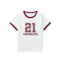 :CHOCOOLATE 女士logo印花T恤 B1XTEL1741XUIIVX
