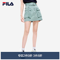 FILA 斐乐 官方女子梭织裙夏季新款时尚工装纯棉宽松百搭半裙