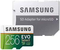 SAMSUNG 三星 ELECTRONICS EVO Select 256GB 存储卡，带适配器(MB-ME256HA)