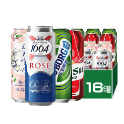 嘉士伯工业啤酒_carlsberg 嘉士伯 cp畅饮组合 (1664桃红 风花桃花 乐