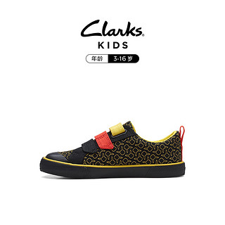 Clarks 其乐 2023春夏新款中大男童印花魔术贴休闲鞋