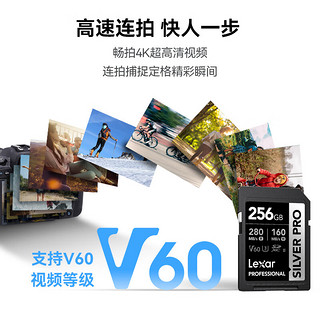 Lexar 雷克沙 SILVER PRO 存储卡 512GB（V60、U3、class10）