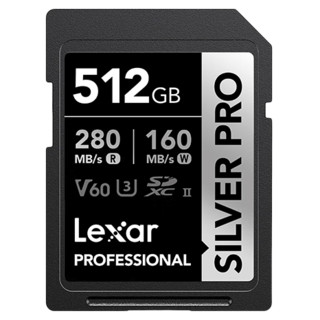 Lexar 雷克沙 SILVER PRO 存储卡 512GB（V60、U3、class10）