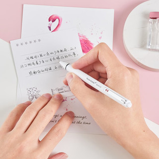 缤乐美(Paper Mate)中性笔0.5mm高颜值按动式签字笔学生书写心心笔系列G610黑色6支装