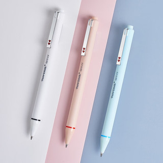 缤乐美(Paper Mate)中性笔0.5mm高颜值按动式签字笔学生书写心心笔系列G610黑色6支装