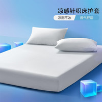 百丽丝凉感床笠 夏季可水洗抗菌床罩床笠床护套防滑固定床上用品 凉感床护套·灰 120cm×195cm(二件套)