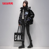 鸭鸭羽绒服 YAYA鸭鸭时尚羽绒服女短款2022年新款冬季时尚百搭鸭绒保暖外套Y