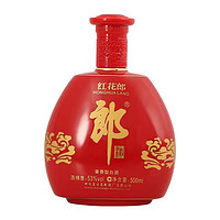 抖音超值购：LANGJIU 郎酒 红花郎 红钻 53度 酱香型白酒 500ml 单瓶装